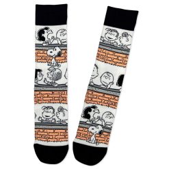 Hallmark - Peanuts Gang at Brick Wall Novelty Crew Socks