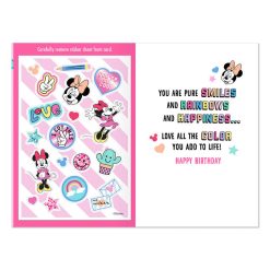 Alternative view of Hallmark - Disney Minnie Mouse Smiles and Rainbows 7th Birthday Card With Stickers