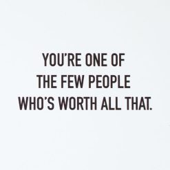 Alternative view of Hallmark - You're Worth Interacting With Humans Funny Birthday Card