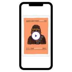 Alternative view of Hallmark - Star Wars Chewbacca Your Wookiee Day Custom Birthday Card
