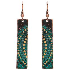 Hallmark - Rain Jewelry Sun Medallion Copper Bar Earrings