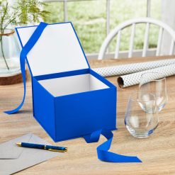 Alternative view of Hallmark - 7.2" Solid Royal Blue Large Square Gift Box