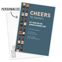 Alternative view of Hallmark - Cheers and Beers Flat Birthday Invitation