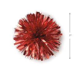 Alternative view of Hallmark - Red Metallic Pom Pom Gift Bow, 7