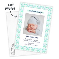 Alternative view of Hallmark - Blue Quilt Pattern Introducing Birth Announcement