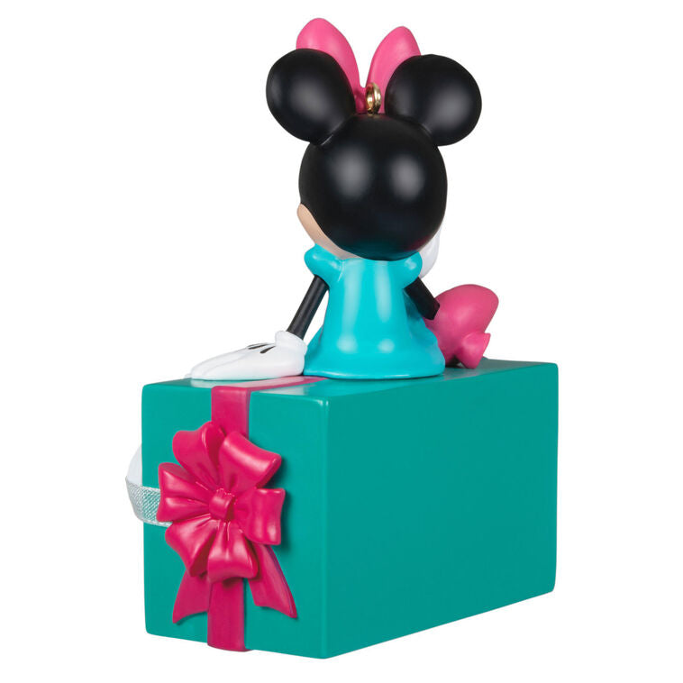 Hallmark - Disney Minnie Mouse Christmas Present Personalized Ornament, Custom Text - Image 3