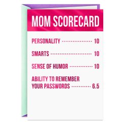 Hallmark - Nearly Perfect Scorecard Funny Birthday Card for Mom