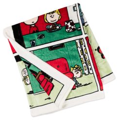 Hallmark - Peanuts Christmas Comic Strip Throw Blanket, 50x60