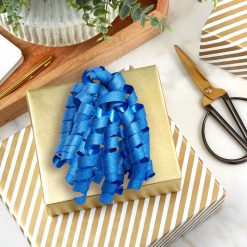 Alternative view of Hallmark - 6.5" Sparkling Blue Curly Ribbon Gift Bow