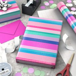 Alternative view of Hallmark - Sweet Stripes Wrapping Paper, 17.5 sq. ft.