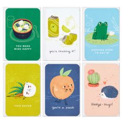 Hallmark - Mini Uplifting Thoughts Assorted Multi-Occasion Cards, Pack of 6