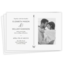Hallmark - Monogram and Ampersand Flat Wedding Invitation