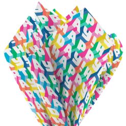 Alternative view of Hallmark - Angled All-Caps Happy Birthday Tissue Paper, 6 Sheets