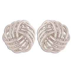 Hallmark - Rain Jewelry Silver Wire Love Knot Stud Earrings