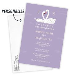 Alternative view of Hallmark - Storybook Swans Flat Wedding Invitation
