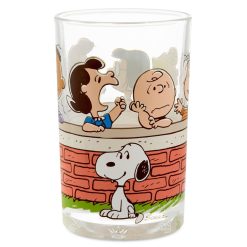 Hallmark - Peanuts Gang at Brick Wall Collectible Drinking Glass, 13.5 oz.