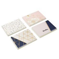 Hallmark - Navy, Blush and Gold Assorted Blank Notes in Designed Box, Pack of 24