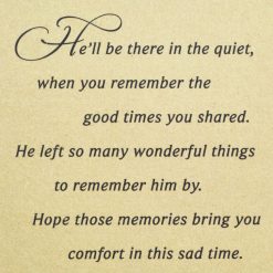 Alternative view of Hallmark - Remembering Him Gilded Leaves Sympathy Card