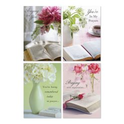 Hallmark - Scripture and Flowers Assorted Religious Praying for You Cards, Box of 12