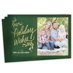 Hallmark - Evergreen Wishes Flat Holiday Photo Card