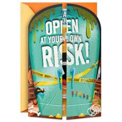 Hallmark - Open at Your Own Risk Funny Pop-Up Halloween Card With Sound