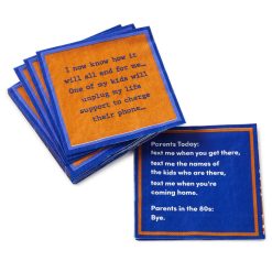 Hallmark - Drinks on Me Unplug Funny Party Napkins, Pack of 20