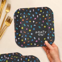 Alternative view of Hallmark - Party On! Geometric Shapes Dinner Plates, Pack of 8