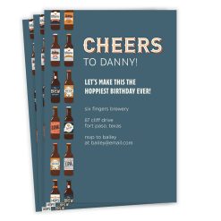 Hallmark - Cheers and Beers Flat Birthday Invitation