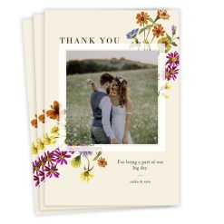Hallmark - Colorful Wildflowers Wedding Thank-You Card