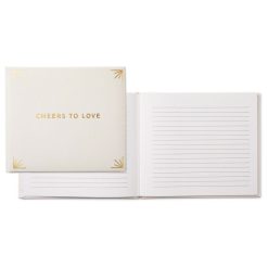 Alternative view of Hallmark - Cheers to Love Gold on Cream Linen Guest Book