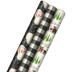 Hallmark - Old-Fashioned Christmas 3-Pack Wrapping Paper, 120 sq. ft.