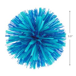 Alternative view of Hallmark - Royal Blue and Aqua Pom-Pom Gift Bow, 5.5