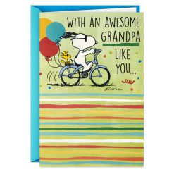 Hallmark - Peanuts Snoopy Life Is One Sweet Ride Pop-Up Birthday Card for Grandpa
