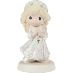 Hallmark - Precious Moments My First Communion Blonde Girl Figurine, 5.1