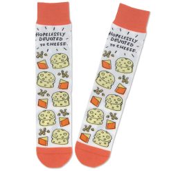 Hallmark - Shoebox Devoted to Cheese Funny Crew Socks
