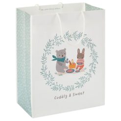 Hallmark - 9.6" Bear and Bunny Medium Gift Bag