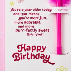 Alternative view of Hallmark - Disney The Aristocats Marie Purr-fectly Sweet Birthday Card for Kids With Feather-Topped Pen