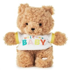 Hallmark - Welcome Baby Recordable Teddy Bear Stuffed Animal, 8.75