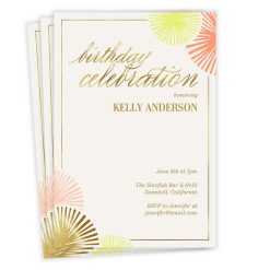Hallmark - Starburst Celebration Flat Birthday Invitation