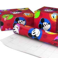 Alternative view of Hallmark - Disney Mickey Mouse and Friends on Red Wrapping Paper Roll, 17.5 sq. ft.