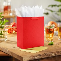 Alternative view of Hallmark - 6.5" Solid Red Small Gift Bag