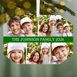 Alternative view of Hallmark - Five-Photo Metal Personalized Ornament, Custom Photo and Text