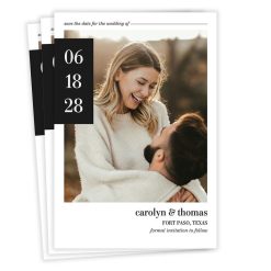Hallmark - Bold Date Block Flat Wedding Save the Date