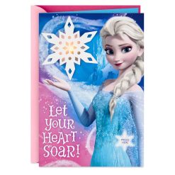 Hallmark - Disney Frozen Elsa Snowflake Musical Birthday Card With Light