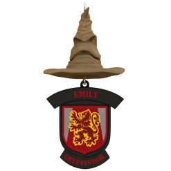 Hallmark - Harry Potter Sorting Hat Personalized Text Ornament, Gryffindor