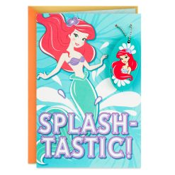 Hallmark - Disney The Little Mermaid Ariel Birthday Card With Keychain for Her