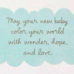 Alternative view of Hallmark - Sun and Cloud With Rainbow Streamers New Baby Card