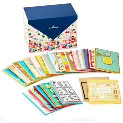 Hallmark - Assorted All-Occasion Cards in Polka Dot Organizer Box, Box of 24