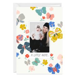 Hallmark - Personalized Colorful Butterflies Photo Card