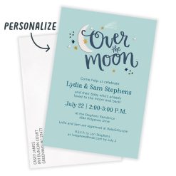 Alternative view of Hallmark - Over the Moon Baby Shower Invitation